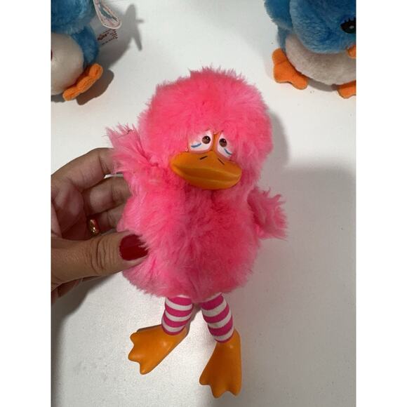 Russ Berrie Lot Of 3 Plush - 2 Blue BIRD Of Happiness Chick Chirps & 1 Lester - Picture 5 of 12